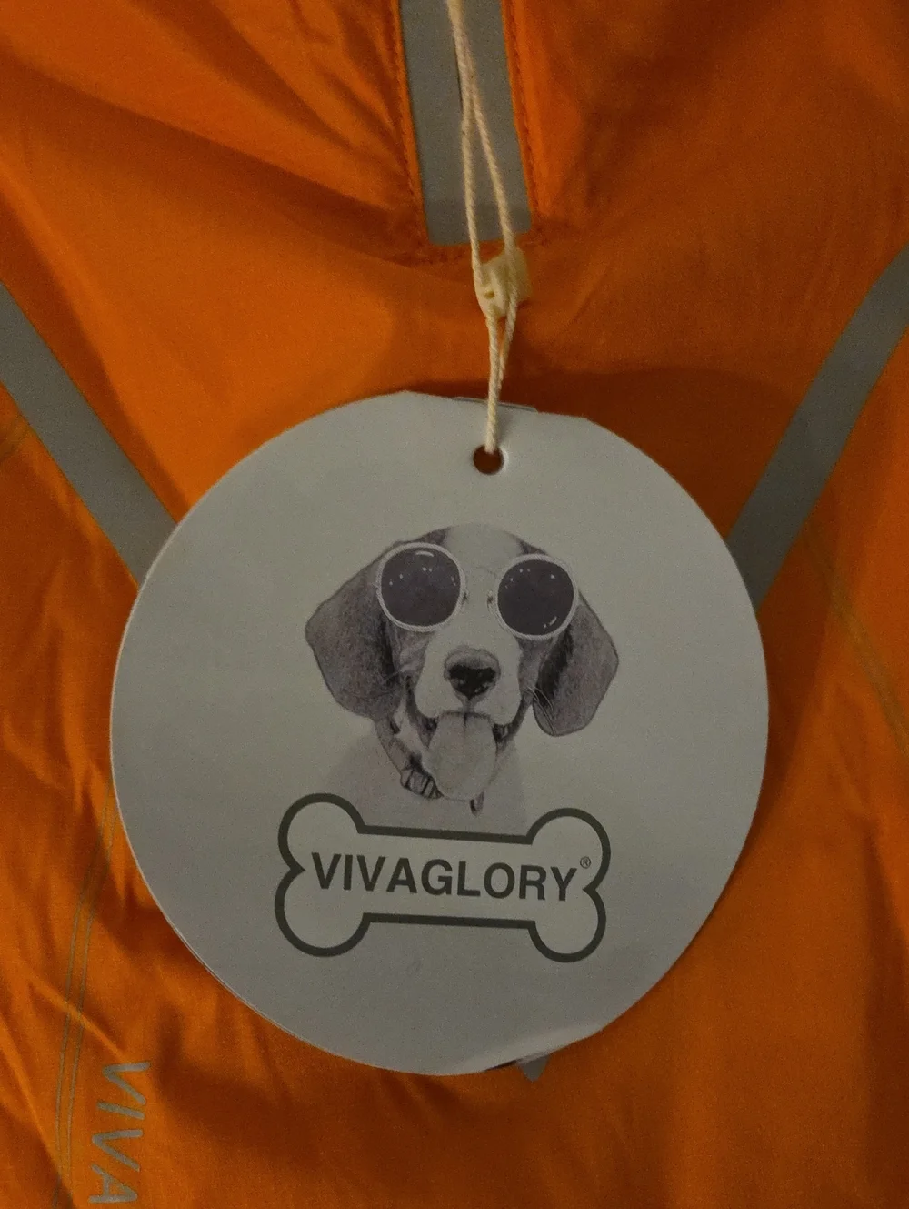 Vivaglory Reflective Orange Dog Coat with Sherpa Collar Size Small NWT